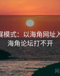 2025发展模式：以海角网址入口为例，海角论坛打不开