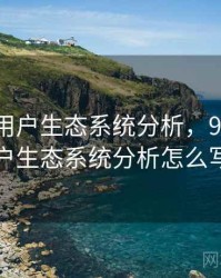 91网的用户生态系统分析，91网的用户生态系统分析怎么写