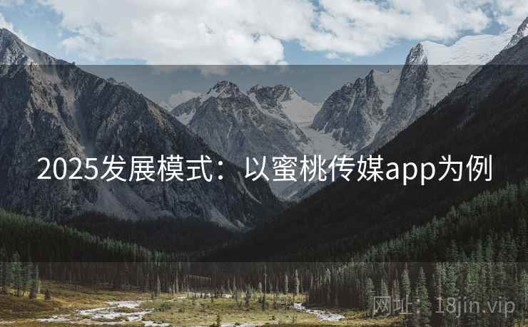 2025发展模式：以蜜桃传媒app为例