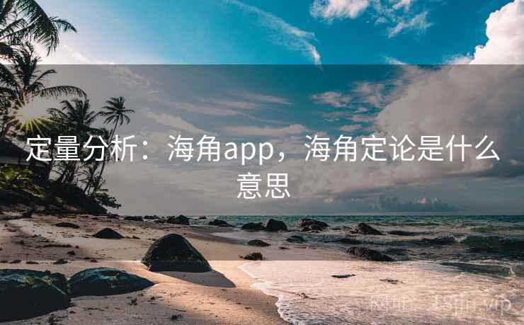 定量分析：海角app，海角定论是什么意思