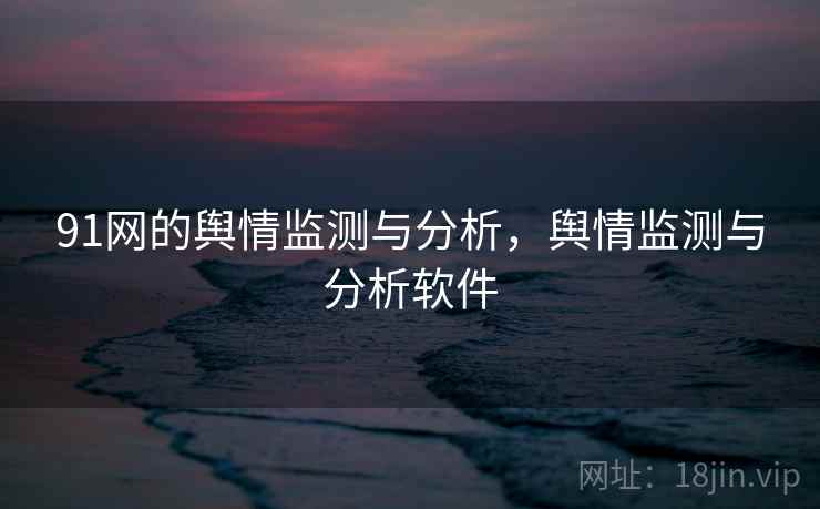 91网的舆情监测与分析，舆情监测与分析软件